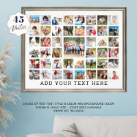 FotoCollage 45 Fotos Personalisiert weiß