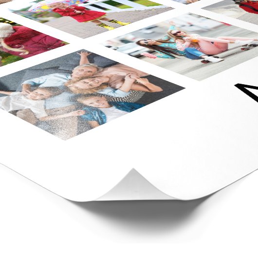FotoCollage 45 Fotos Personalisiert weiß Fotodruck (Ecke)