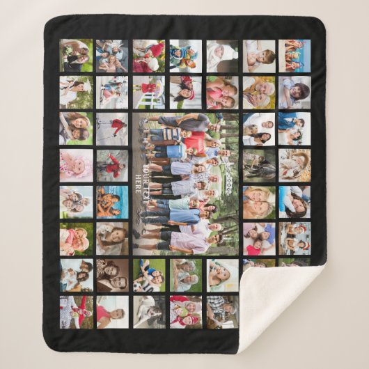 FotoCollage 45 Fotos Personalisierte, benutzerdefi Sherpadecke (Vorderseite)