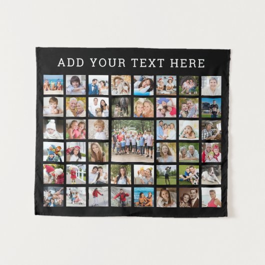 FotoCollage 45 Fotos Personalisierte, benutzerdefi Wandteppich (Vorderseite (Horizontal))