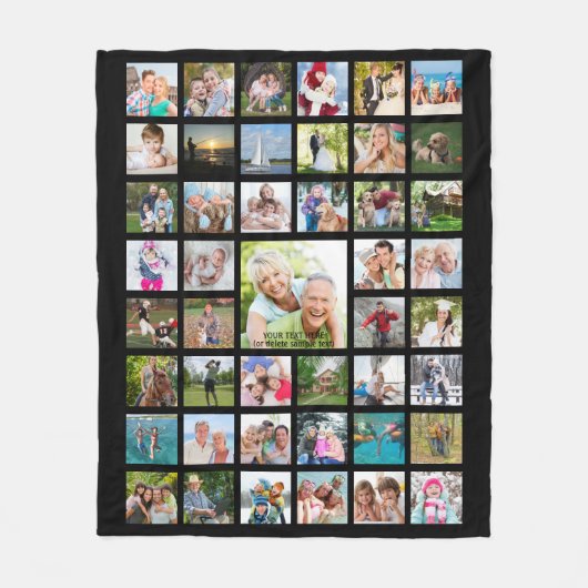 FotoCollage 45 Fotovorlage Benutzerdefinierter Tex Fleecedecke (Vorderseite)