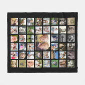 FotoCollage 45 Fotovorlage Personalisiert Schwarz Fleecedecke (Vorderseite (Horizontal))