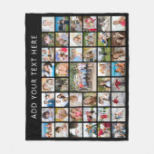 FotoCollage 45 Square Fotos Personalisiert Custom Fleecedecke (Vorderseite)