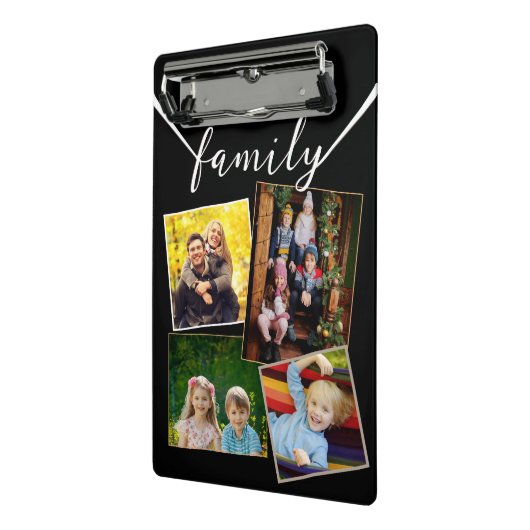 FotoCollage 4 Bilder benutzerfreundliche Familie u Mini Klemmbrett (Gewinkelt2)