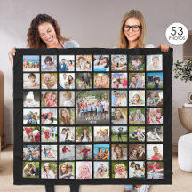 FotoCollage 53 Fotos Personalisiert Schwarz