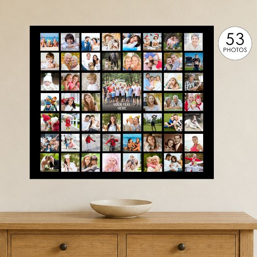FotoCollage 53 Fotos Personalisierte, benutzerdefi Poster