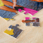 FotoCollage 5 Bilder Gelbe Personalisierte Nana Puzzle (Seite)