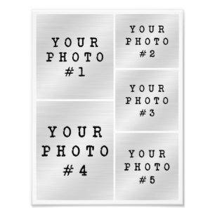 Fotocollage 5-Foto-Raster-Layout Fotopapier Fotodruck