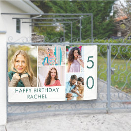 FotoCollage 5 Personalisiert 50. Geburtstag Banner