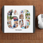 FotoCollage 60. Geburtstag Nummer 60 Personalisier<br><div class="desc">Erstellen Sie Ihr eigenes personalisiertes Mauspad für ein einzigartiges 60. Geburtstagsgeschenk. Die Zahl 60 Foto Collage ist auf einem weißen Hintergrund mit kluger Holzkohle graue Rahmen. Das Design umfasst bis zu 15 verschiedene Fotografien - in verschiedenen Formen und Größen - um Ihnen die Flexibilität zu geben, Ihre ausgewählten Bilder zu...</div>