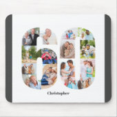 FotoCollage 60. Geburtstag Nummer 60 Personalisier Mousepad (Vorne)