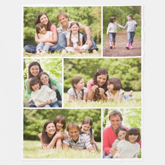 FotoCollage 6 Bilder Fleecedecke (Vorderseite)