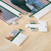 FotoCollage 6 Bilder Minimalistisch weiß Puzzle (Seite)