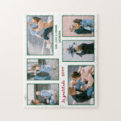 FotoCollage 6 Bilder Personalisiert weiß Puzzle (Vertikal)