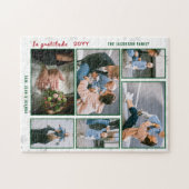 FotoCollage 6 Bilder Personalisiert weiß Puzzle (Horizontal)