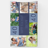 FotoCollage 7 Foto Personalisiert 40. Geburtstag Banner (Vertikal)