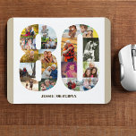 FotoCollage 80. Geburtstag Nummer 80 Custom<br><div class="desc">Erstellen Sie Ihr eigenes personalisiertes Mauspad für ein einzigartiges 80. Geburtstagsgeschenk. Die 80-Foto-Collage ist auf einem weißen Hintergrund mit neutralen beigen Hafermehlrahmen und einer modernen Bronze-Typografie. Das Design umfasst bis zu 18 verschiedene Fotografien - in verschiedenen Formen und Größen - um Ihnen die Flexibilität zu geben, Ihre ausgewählten Bilder zu...</div>
