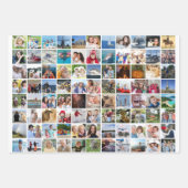 FotoCollage 88 Square Pictures Geschenkpapier Set (Vorderseite)