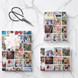 FotoCollage 88 Square Pictures Geschenkpapier Set