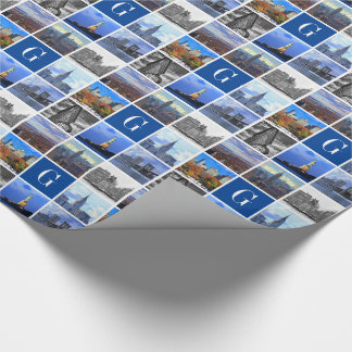 FotoCollage - 8 Bilder - Sq Geschenkpapier