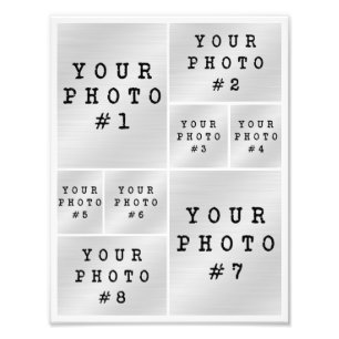 Fotocollage 8-Foto-Rasterlayout Fotopapier Fotodruck
