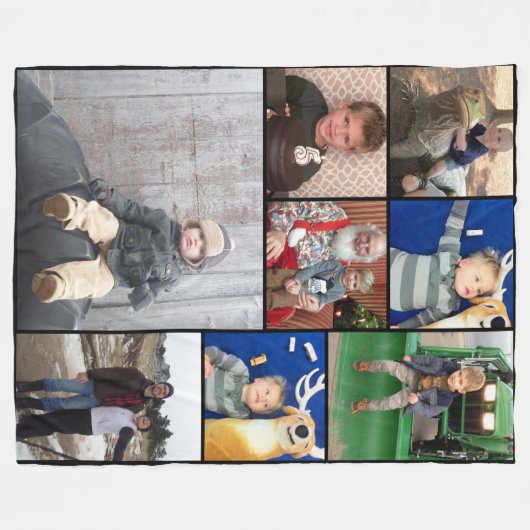 FotoCollage 8 Fotos Fleecedecke (Vorderseite (Horizontal))
