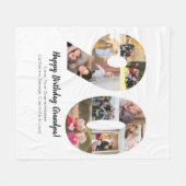 FotoCollage 90 Nummer Modernes Minimalistisch Einf Fleecedecke (Vorderseite (Horizontal))