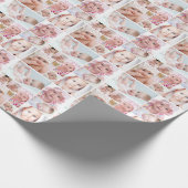 FotoCollage 9 Bilder Einzigartiges Rasterlayout Geschenkpapier (Ecke)