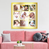 FotoCollage 9 Instagram Pic Gold Silver Leinwanddruck (Insitu (Wohnzimmer))