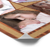 FotoCollage 9 Instagram Pics Wood Burlap für die F Poster (Ecke)