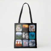 FotoCollage 9 Rundete Ecke Bilder Tasche (Vorderseite)