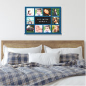 FotoCollage Aquamarin Blue Custom Canvas Print Leinwanddruck (Insitu (Schlafzimmer))