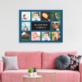 FotoCollage Aquamarin Blue Custom Canvas Print Leinwanddruck (Insitu (Wohnzimmer))