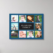 FotoCollage Aquamarin Blue Custom Canvas Print Leinwanddruck (Vorderseite)