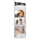 FotoCollage auf weißem und grauem Marmor Thermosbecher (Nach rechts gedreht)