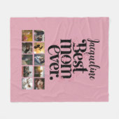 Fotocollage Beste Mama je Retro Typografie Fleecedecke (Vorderseite (Horizontal))