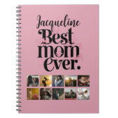 Fotocollage Beste Mama je Retro Typografie Notizblock (Vorderseite)