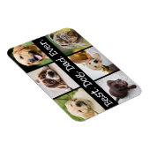 Fotocollage Bester Hund Vater je in Schwarz und We Magnet (Rechte Seite)