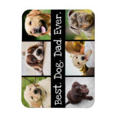 Fotocollage Bester Hund Vater je in Schwarz und We Magnet (Vertikal)
