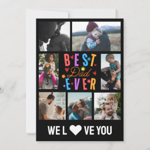 Fotocollage Bester Vater je Feiertagskarte