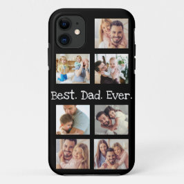 Fotocollage Bester Vater je in Schwarz und Weiß Case-Mate iPhone Hülle