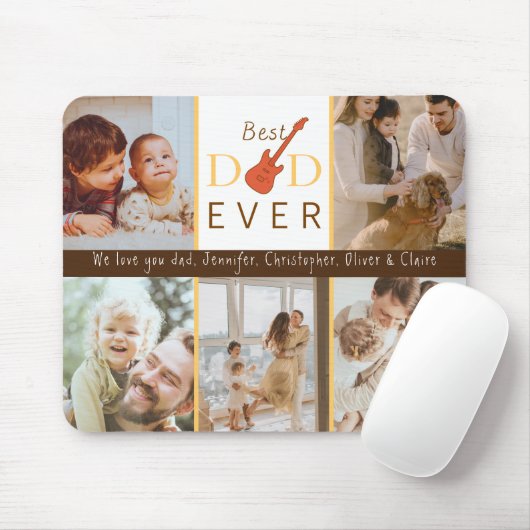 Fotocollage Bester Vater je Sake-Tag Mousepad (Mit Mouse)
