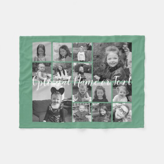 FotoCollage Bis zu 14 Fotos KÖNNEN FARBE BEARBEITE Fleecedecke (Vorderseite (Horizontal))
