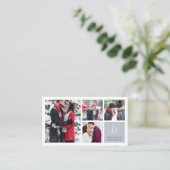 Fotocollage & Calligrafy Monogram Fotograf Visitenkarte (Stehend Vorderseite)