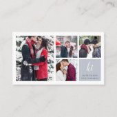 Fotocollage & Calligrafy Monogram Fotograf Visitenkarte (Vorderseite)