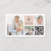 Fotocollage & Calligrafy Monogram Fotograf Visitenkarte (Vorderseite)