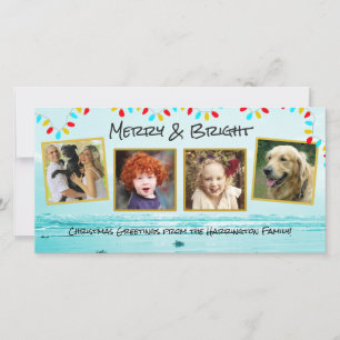 Fotocollage Cards für die Weihnachtsfamilie am bla Feiertagskarte