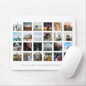 FotoCollage Custom Color White Mousepad (Mit Mouse)