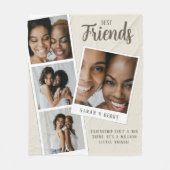Fotocollage-Decke für beste Freunde Fleecedecke (Vorderseite)