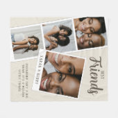 Fotocollage-Decke für beste Freunde Fleecedecke (Vorderseite (Horizontal))